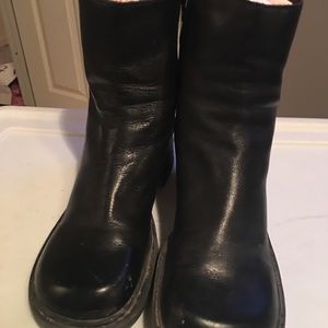 Black Leather Ankle Boots